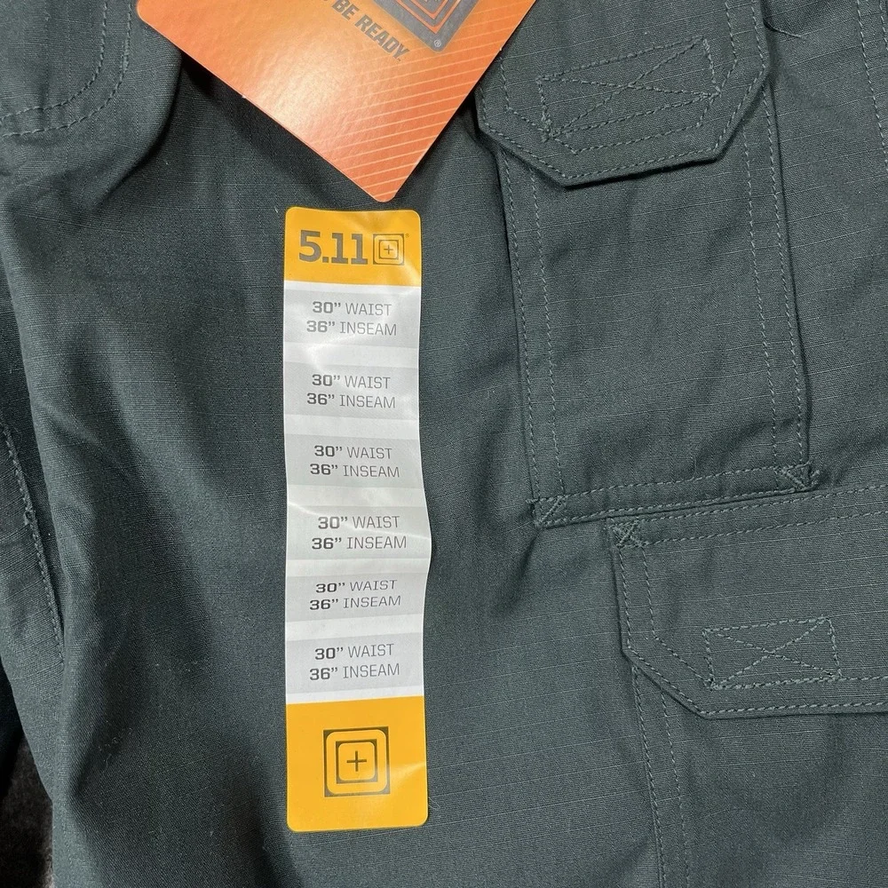 5.11 Tactical Taclite Pro Pants Mens 30x36 Evergreen DNR Ripstop Cargo NWT
